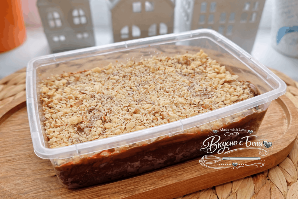 🍫 Шоколадов сладкиш с оризовки и банан (без печене)-Стъпка-8418